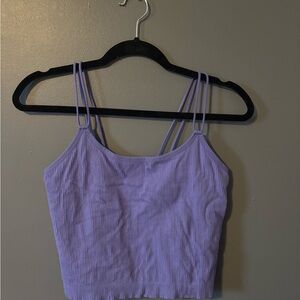 Colsie Lavender Ribbed Crop Top
